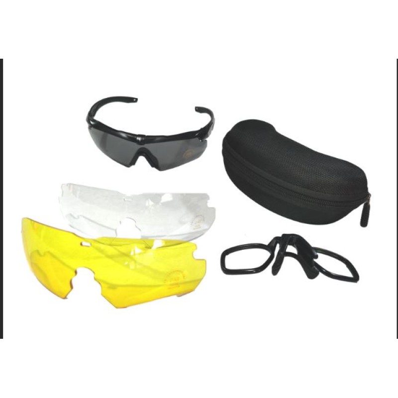 LENTES TACTICOS MILITARES CON 3 OPCIONES INTERCAMBIABLES.