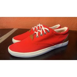 1872 tenis tipo vans rojo suela blanca 