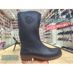 BOTA PARA LLUVIA BICOLOR NEGRO CAFE DE LA 35 A LA 43