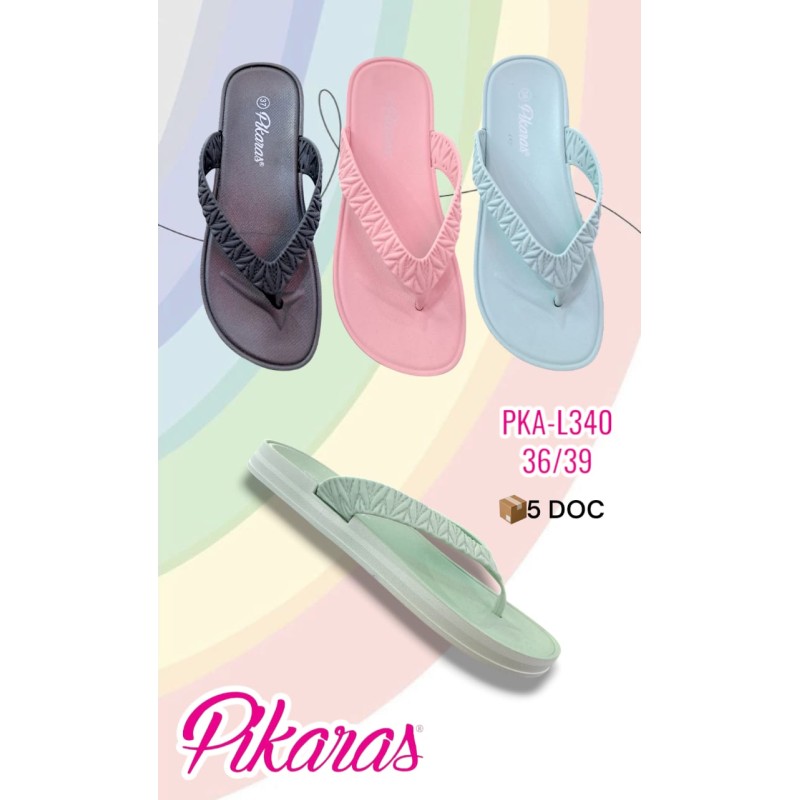 SANDALIA PKA-L340  PATA DE GALLO COLORES PASTEL