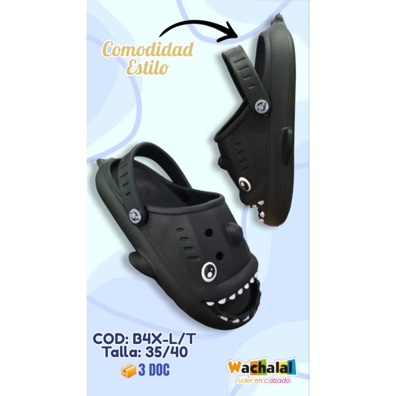 TIBURONES B4X - L/T  35 - 40 BLACK SURTIDOS