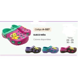 Sueco niña A 027 tallas surtidas  del 24 al 35